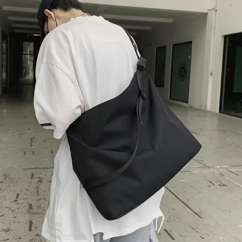 Canvas Japan Ins Bulk Schoolbag Student Handbag Simple Shopping Bag Fitness Bag Waterproof Shoulder Bag Notebook