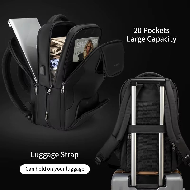 15.6 Inch Men Anti-Theft Laptop Backpack TPU Waterproof Male Bag USB Charging Travel Bags for Men High Quality Mochilas