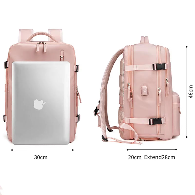 35L Travel Backpack Women Laptop Business Backpacks Multifunctional USB Charging Mochila School Luggage Bag with Shoes Pocket